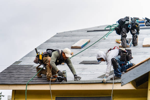 Professional Gutter Installation technician working in Escalon, CA